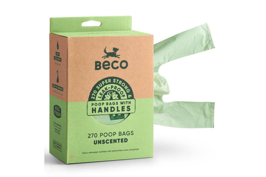  Beco Poop Bags Unscented With Handles