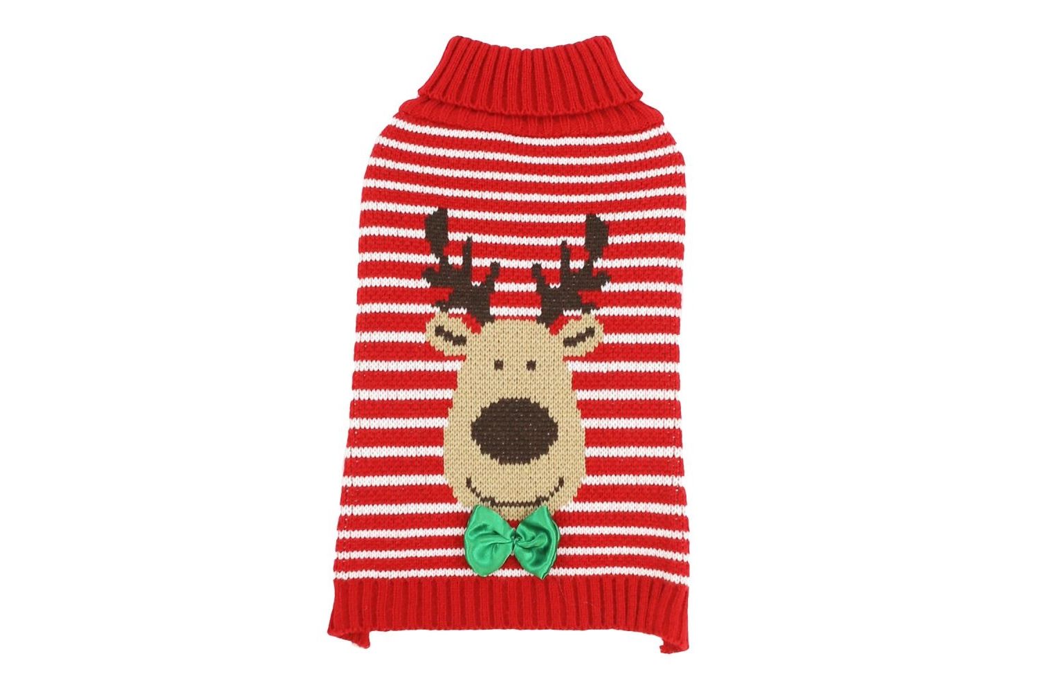  Happy Pet Reindeer Stripe Sweater