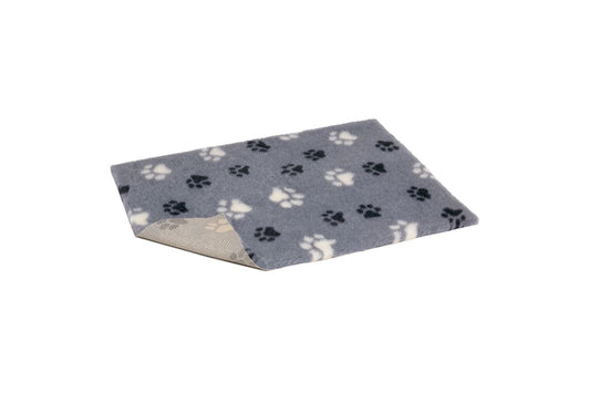  Vetbed Non Slip Charcoal Black & White Paws