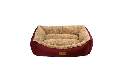  Dubex Jellybean Dog Bed Burgundy & Camel