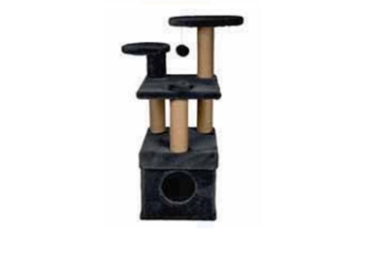  Dubex Short Plush Multi Platform Cat Scratcher Charcoal