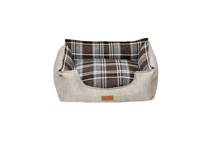  Dubex British Tartan Dog Bed Light & Dark Grey