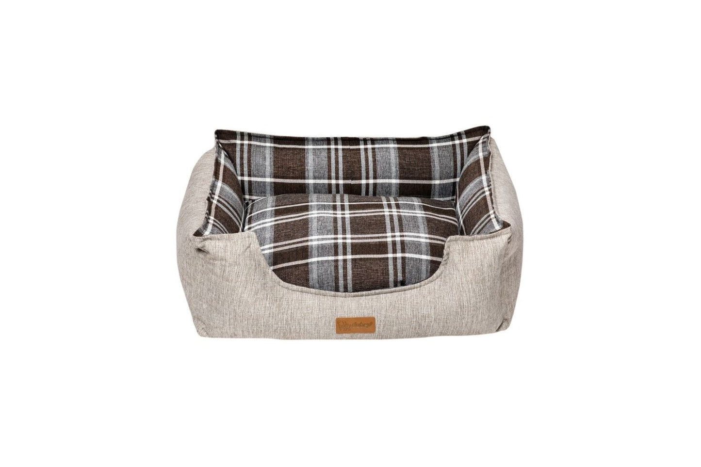  Dubex British Tartan Dog Bed Light & Dark Grey