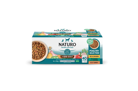  Naturo Adult Dog Poultry Selection In Herb Gravy 40pk