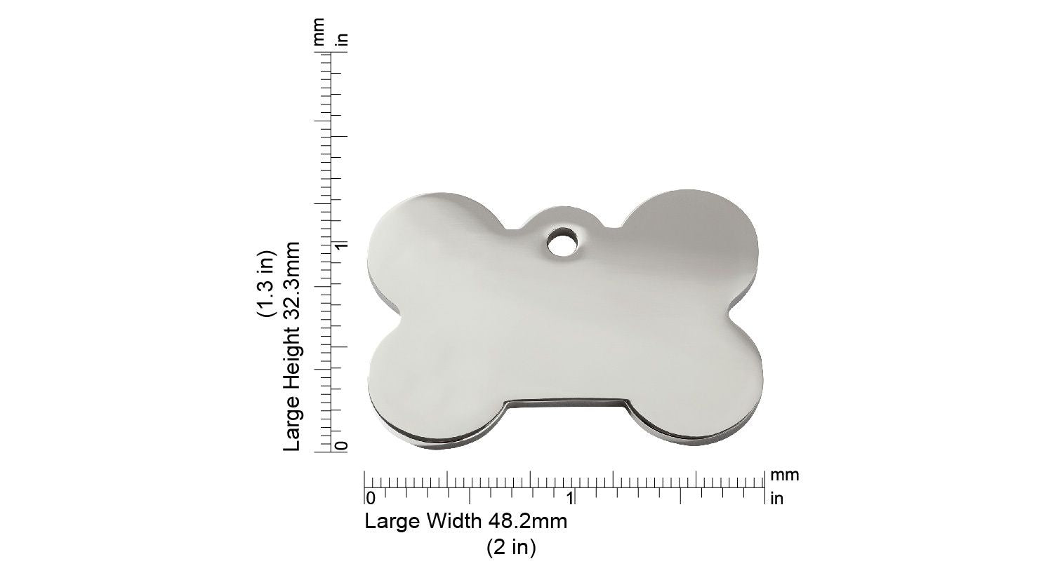  Red Dingo Diamante Engraved Dog Tag Bone