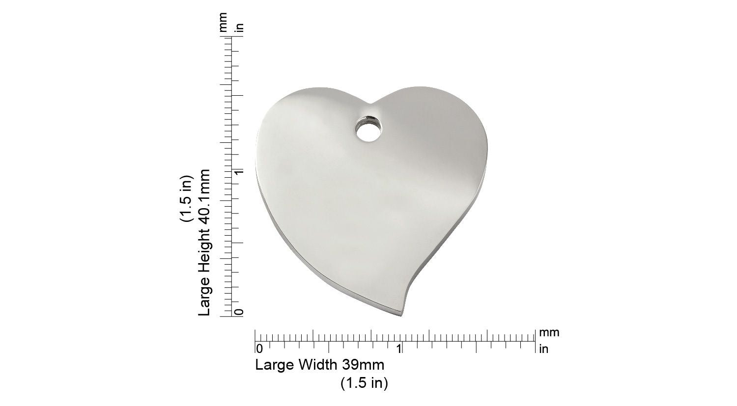  Red Dingo Diamante Engraved Dog Tag Heart