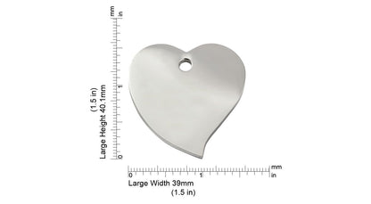  Red Dingo Diamante Engraved Dog Tag Heart