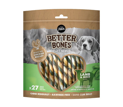  Zeus Better Bones Lamb & Mint Twists Dog Treats (24 Pack)
