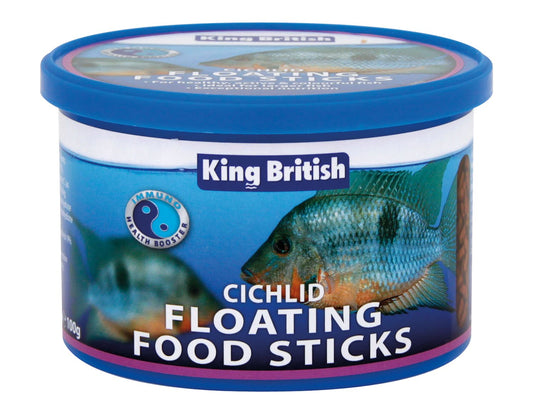  King British Cichlid Floating Food Sticks (with Ihb) 100g