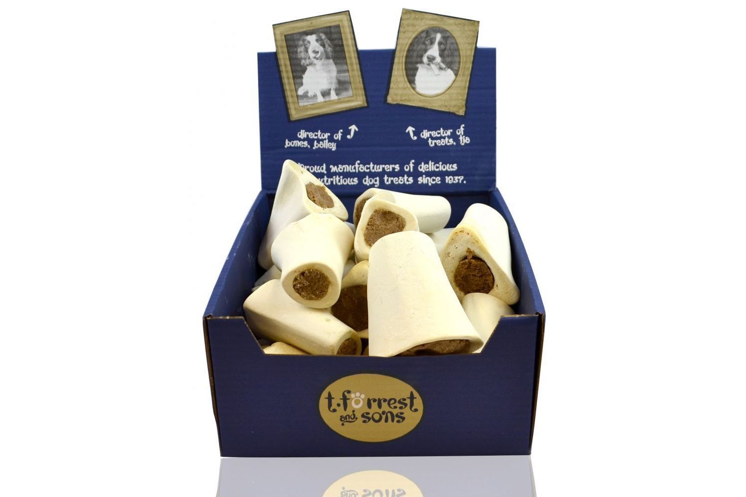  15 X T. Forrest Natural Chicken Filled Bone Dog Treat