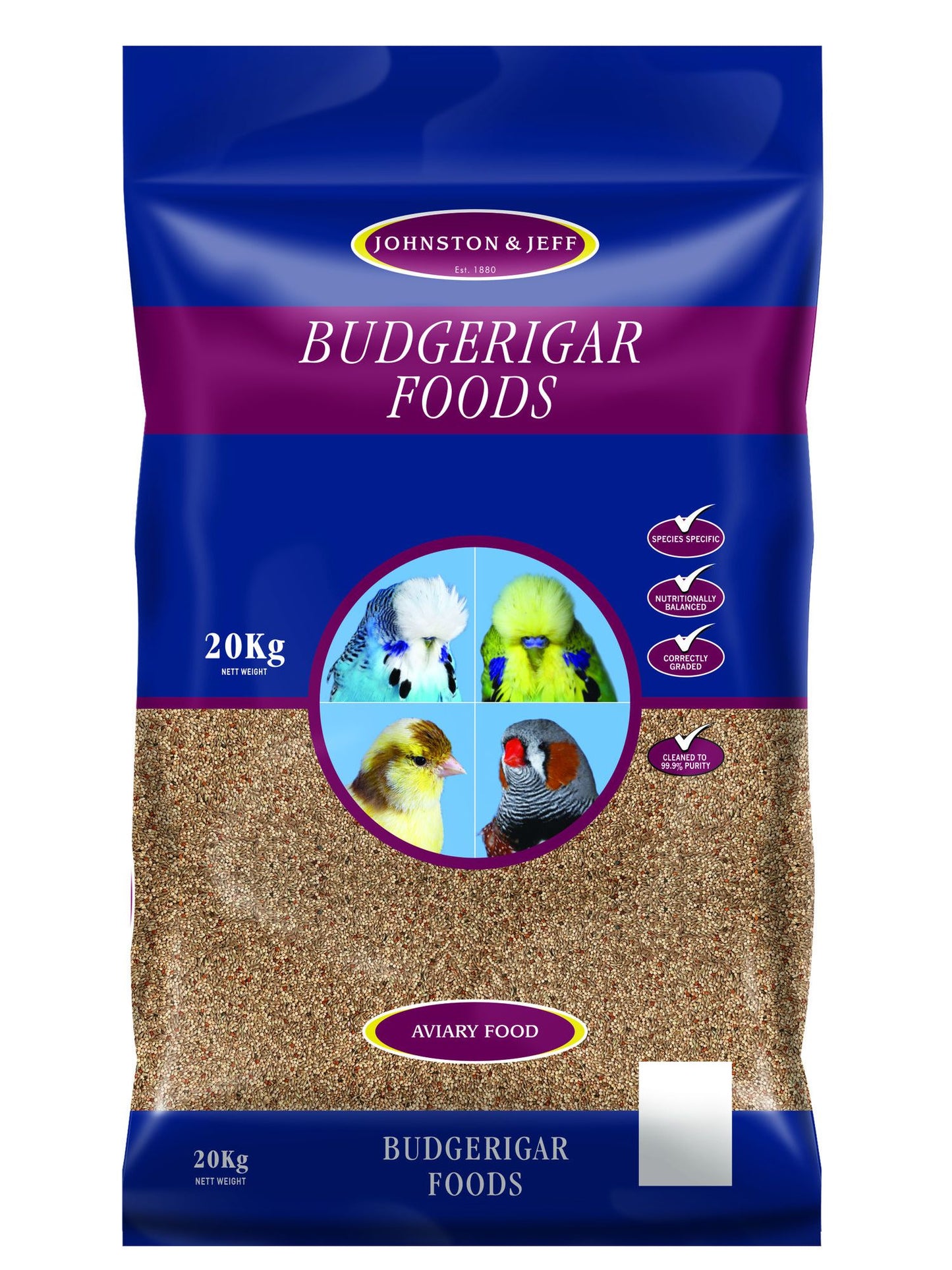  Johnston & Jeff Expert Budgie Seed 20kg