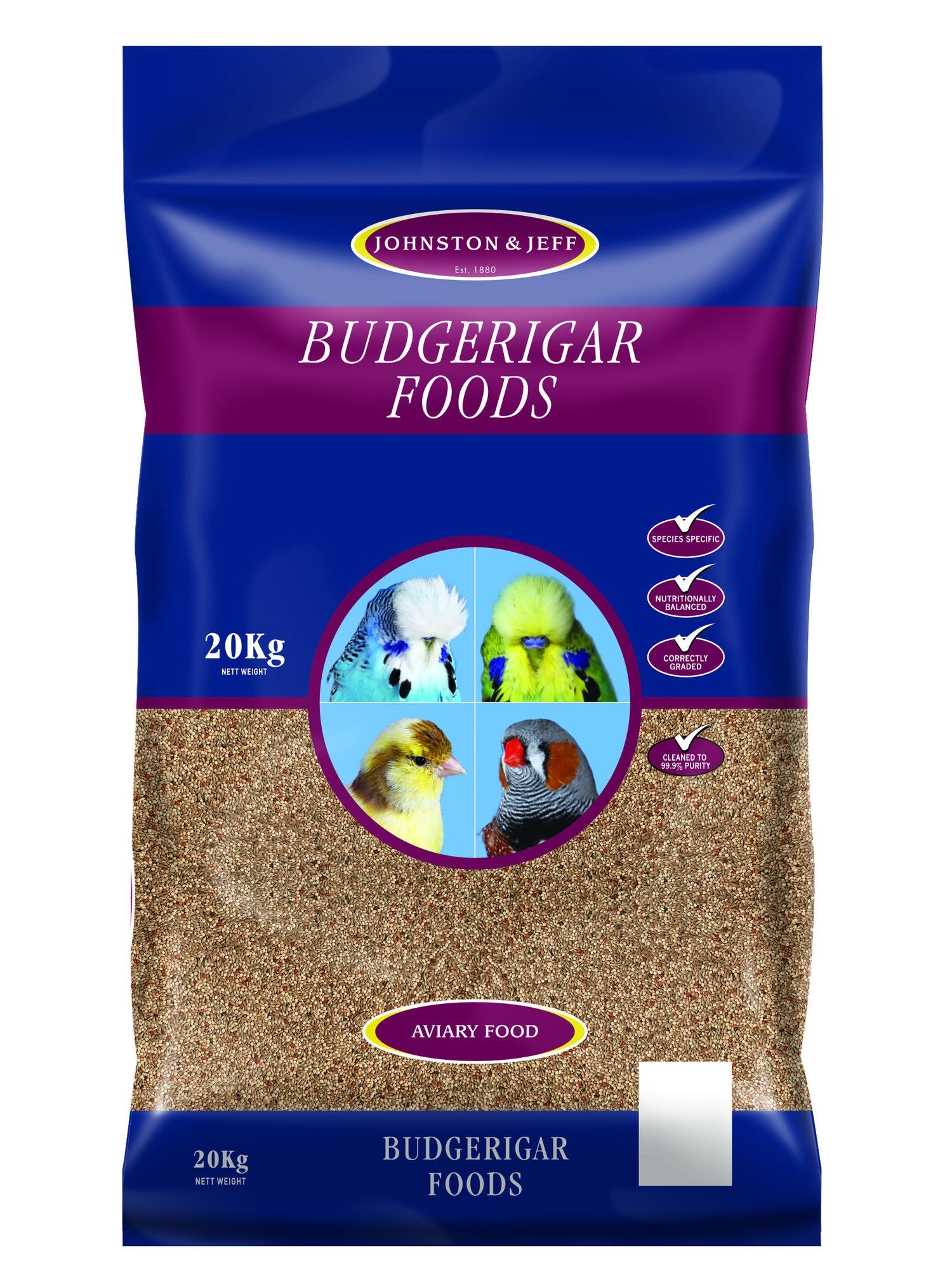  Johnston & Jeff Expert Budgie Seed 20kg