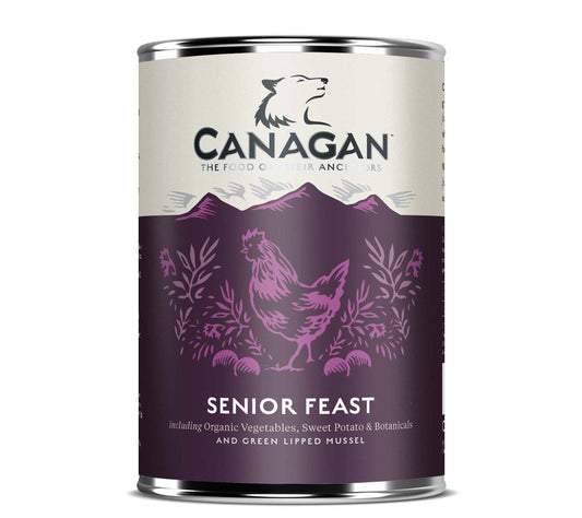  6 X 400g Canagan Senior Feast Chicken And Turkey Wet Dog Food