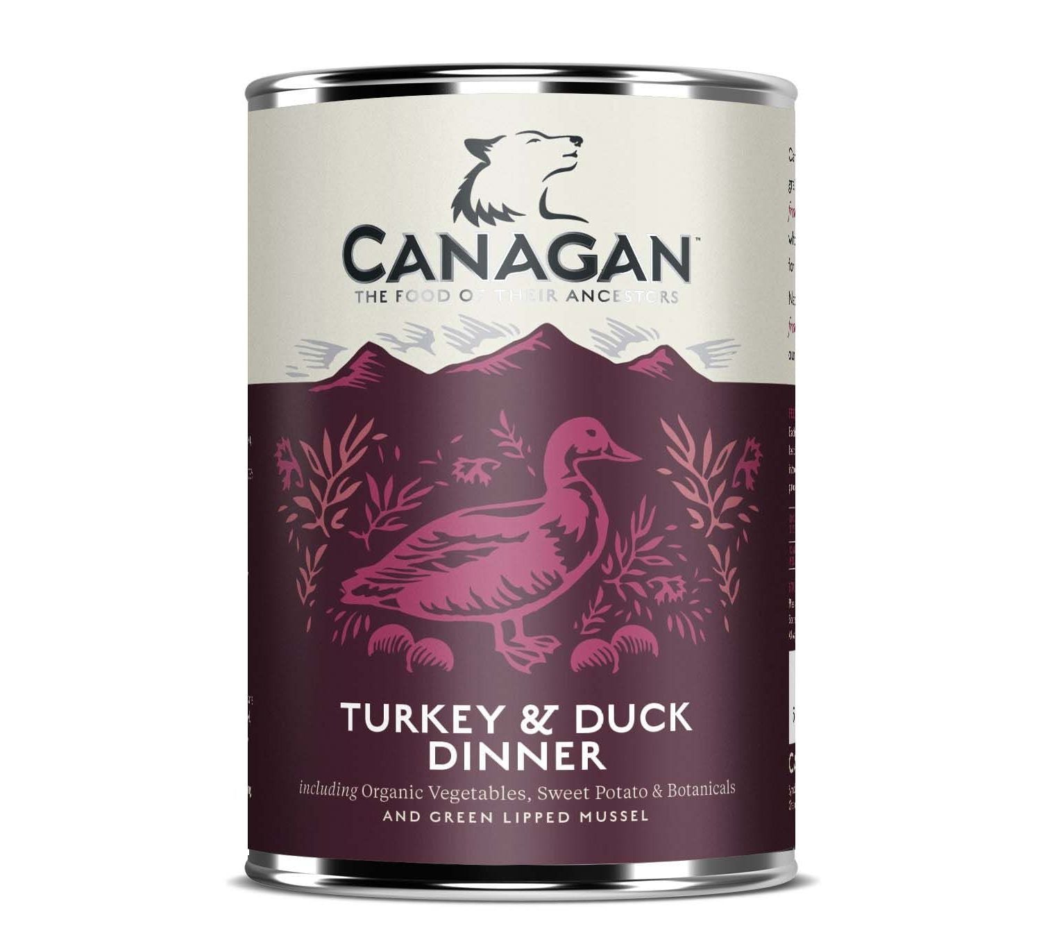  6 X 400g Canagan Turkey & Duck Dinner Wet Dog Food
