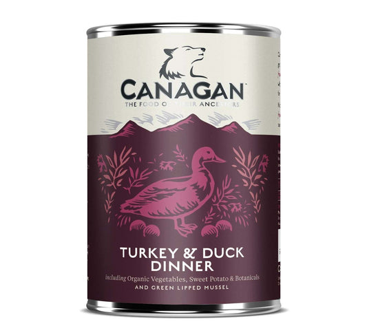  6 X 400g Canagan Turkey & Duck Dinner Wet Dog Food