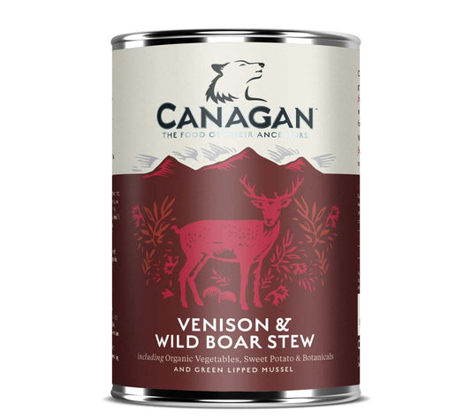  6 X 400g Canagan Venison & Wild Boar Stew Wet Dog Food