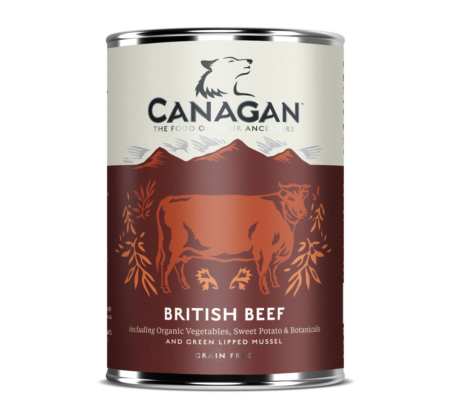  6 X 400g Canagan British Braised Beef Wet Dog Food