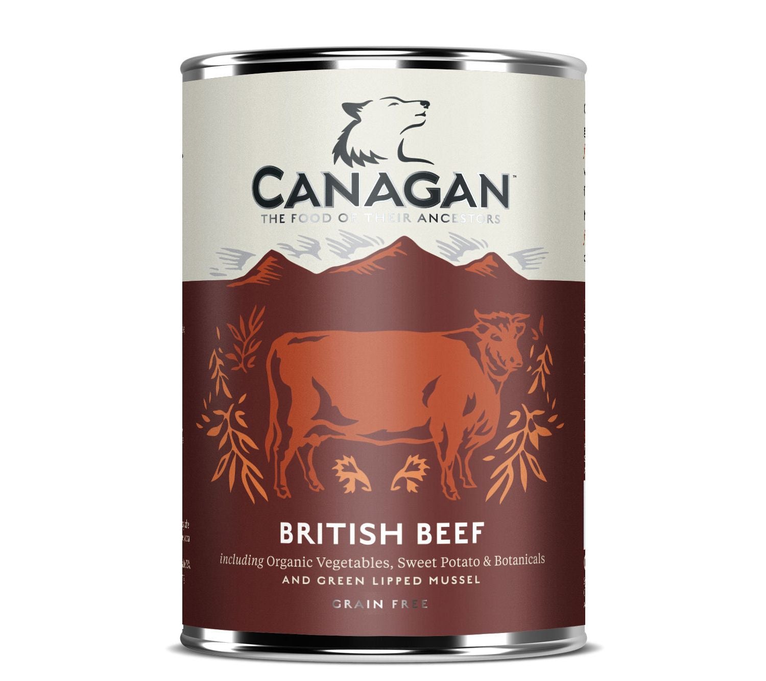  6 X 400g Canagan British Braised Beef Wet Dog Food