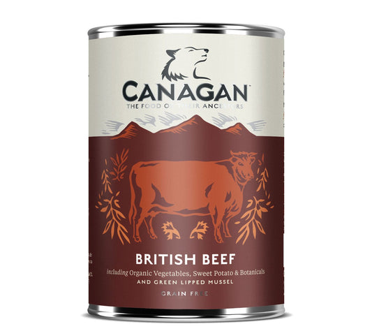  6 X 400g Canagan British Braised Beef Wet Dog Food