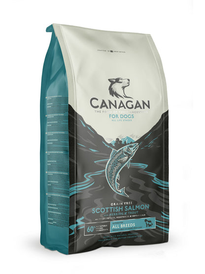  2 X 12kg Canagan Salmon & Chicken Grain Free Dry Dog Food Multibuy