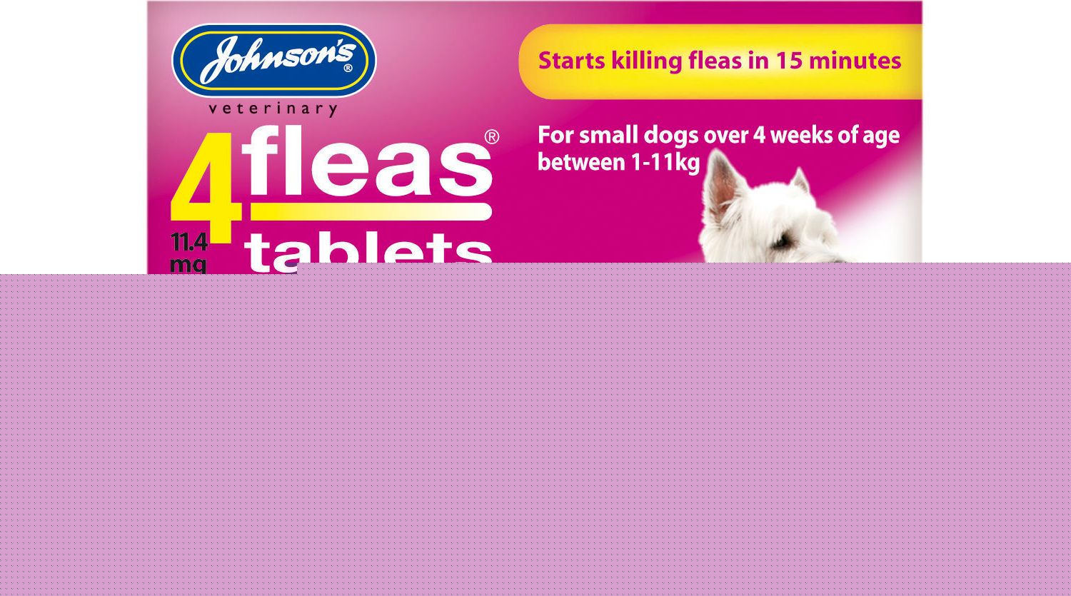  Johnson's 4fleas Tablets For Dogs & Puppies - Up To 11kg - 6 Treatments