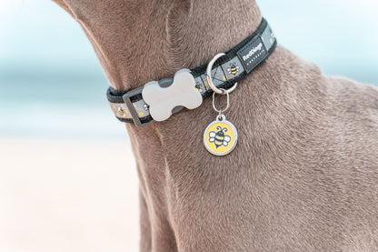  Red Dingo Stainless Steel Engraved Dog Tag Bumble Bee Yellow