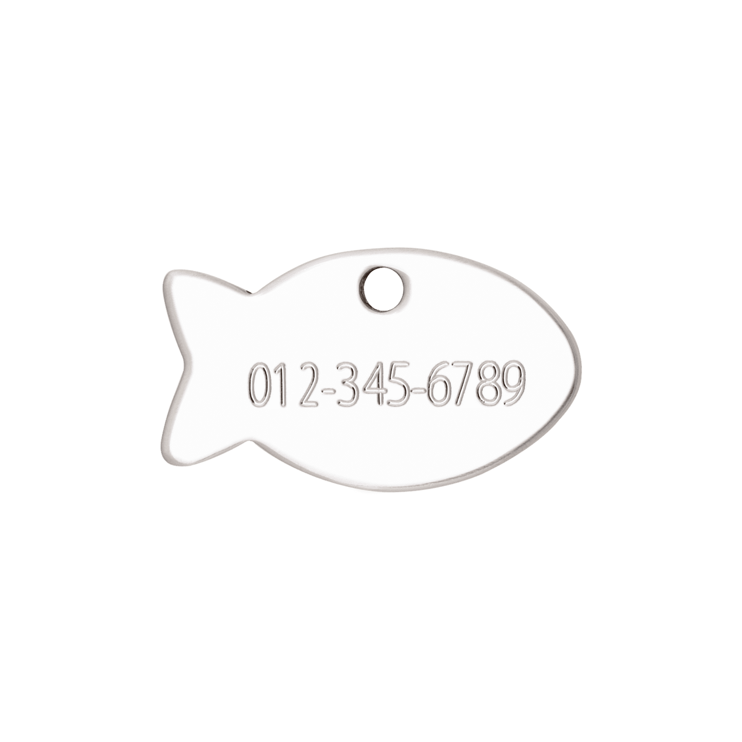  Red Dingo Stainless Steel Engraved Cat Tag Fish