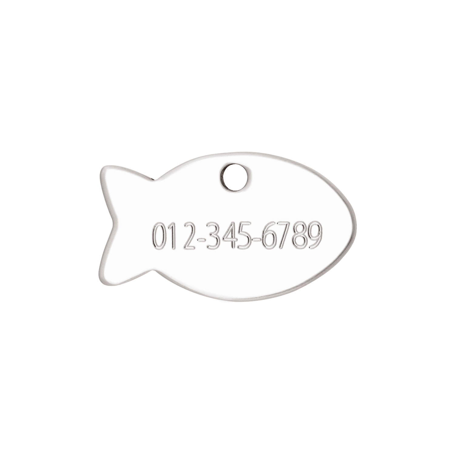  Red Dingo Stainless Steel Engraved Cat Tag Fish