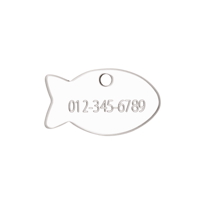  Red Dingo Stainless Steel Engraved Cat Tag Fish