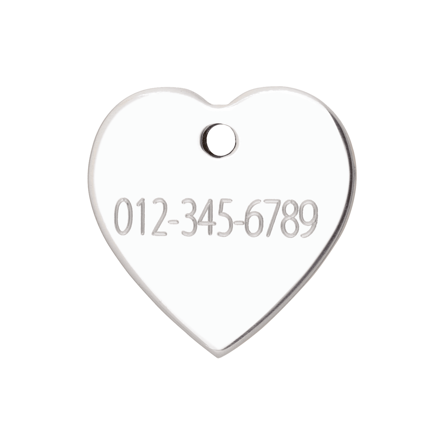  Red Dingo Stainless Steel Engraved Dog Tag Heart