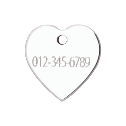  Red Dingo Stainless Steel Engraved Dog Tag Heart