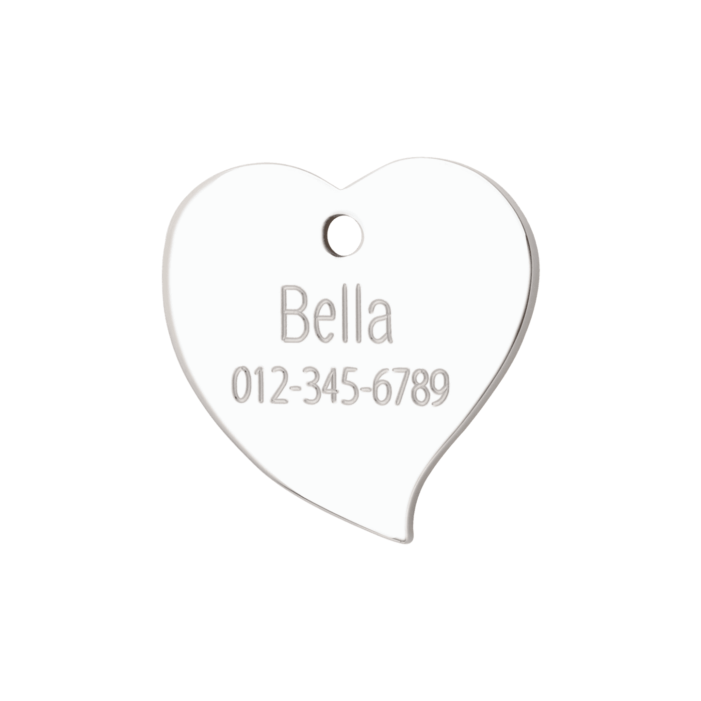  Red Dingo Diamante Engraved Dog Tag Heart