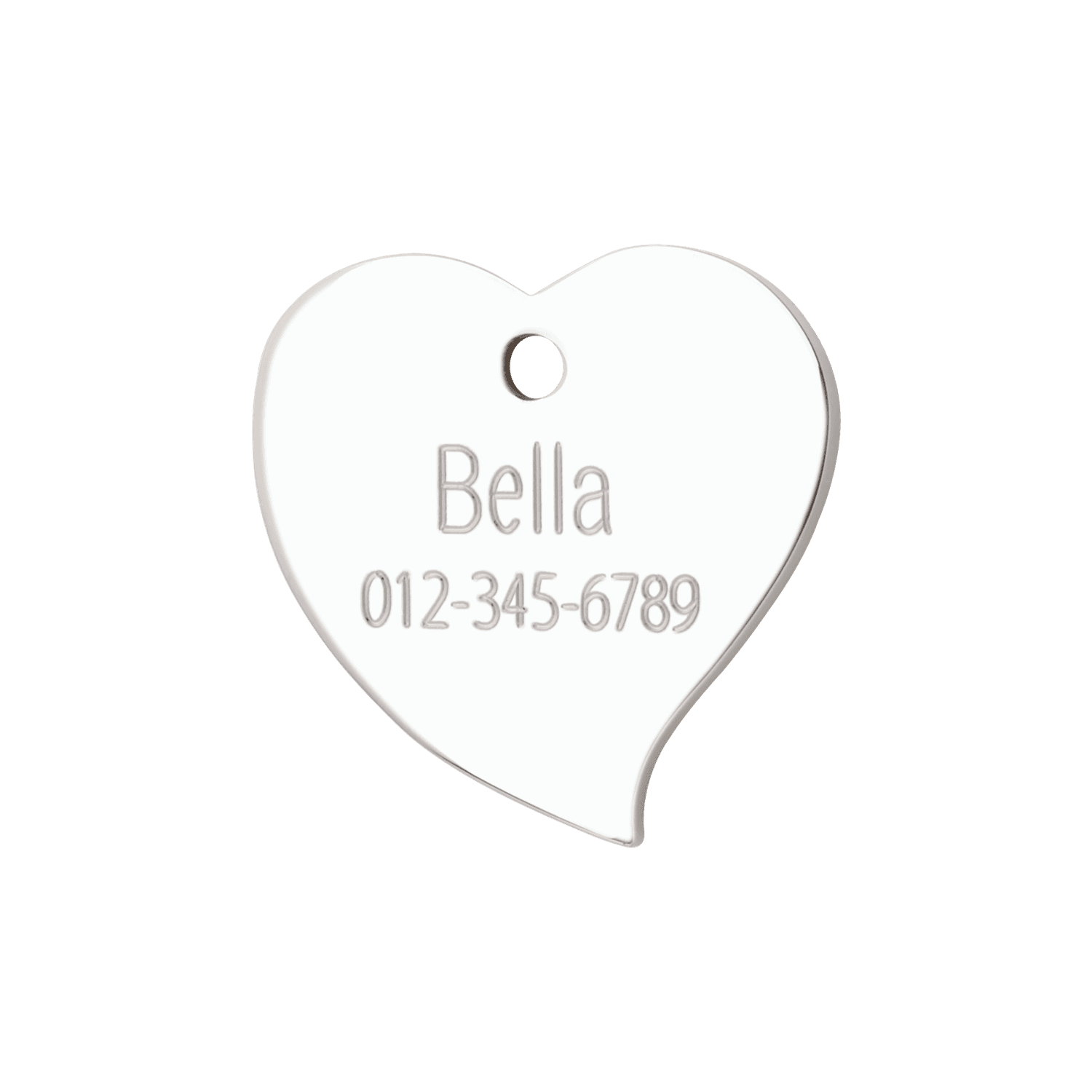  Red Dingo Diamante Engraved Dog Tag Heart