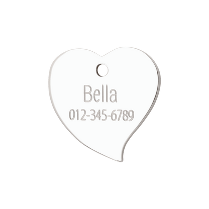  Red Dingo Diamante Engraved Dog Tag Heart