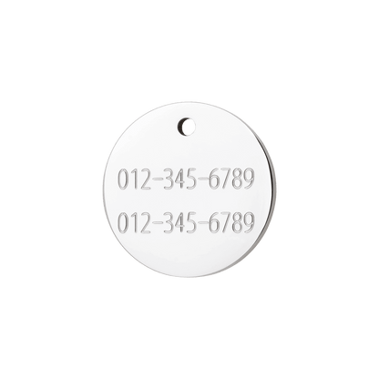  Red Dingo Diamante Paw Engraved Dog Tag Circle