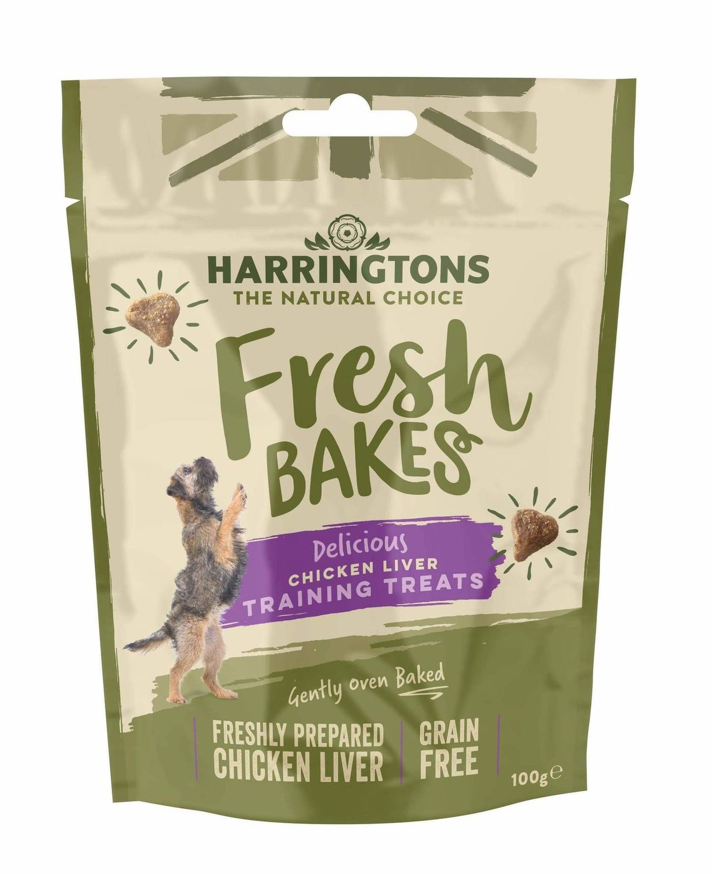  9 X 100g Harringtons Fresh Bakes Chicken Liver Grain Free Training Treats