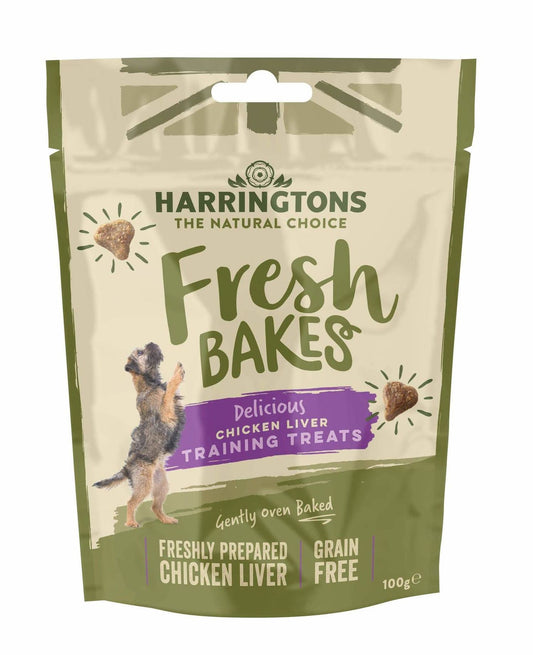  9 X 100g Harringtons Fresh Bakes Chicken Liver Grain Free Training Treats