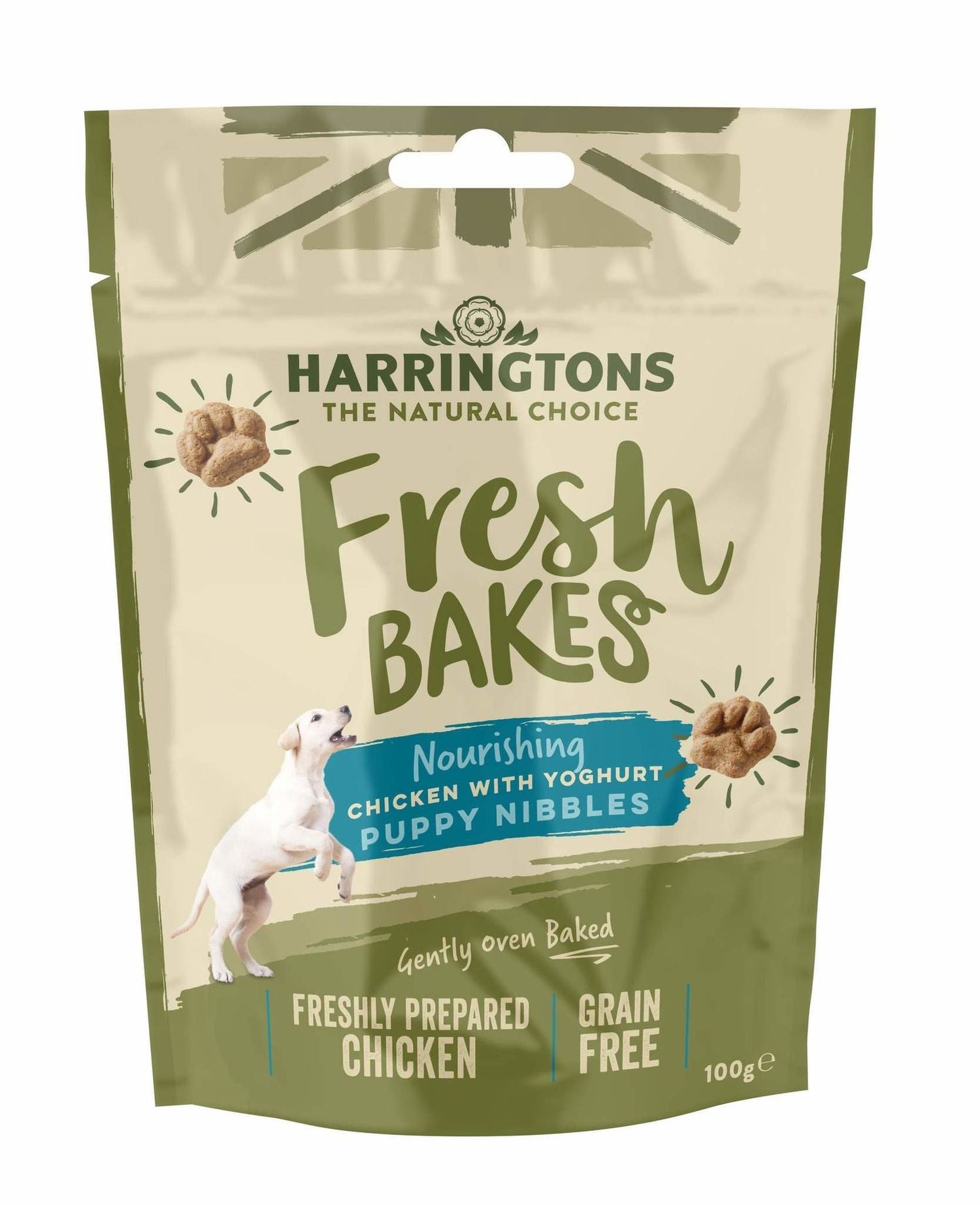  9 X 100g Harringtons Fresh Bakes Chicken & Yoghurt Grain Tree Puppy Treats