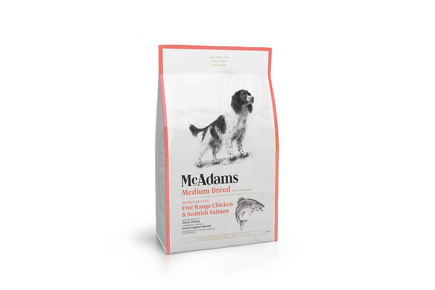  McAdams Free Range Chicken & Salmon Medium Breed Dry Dog Food