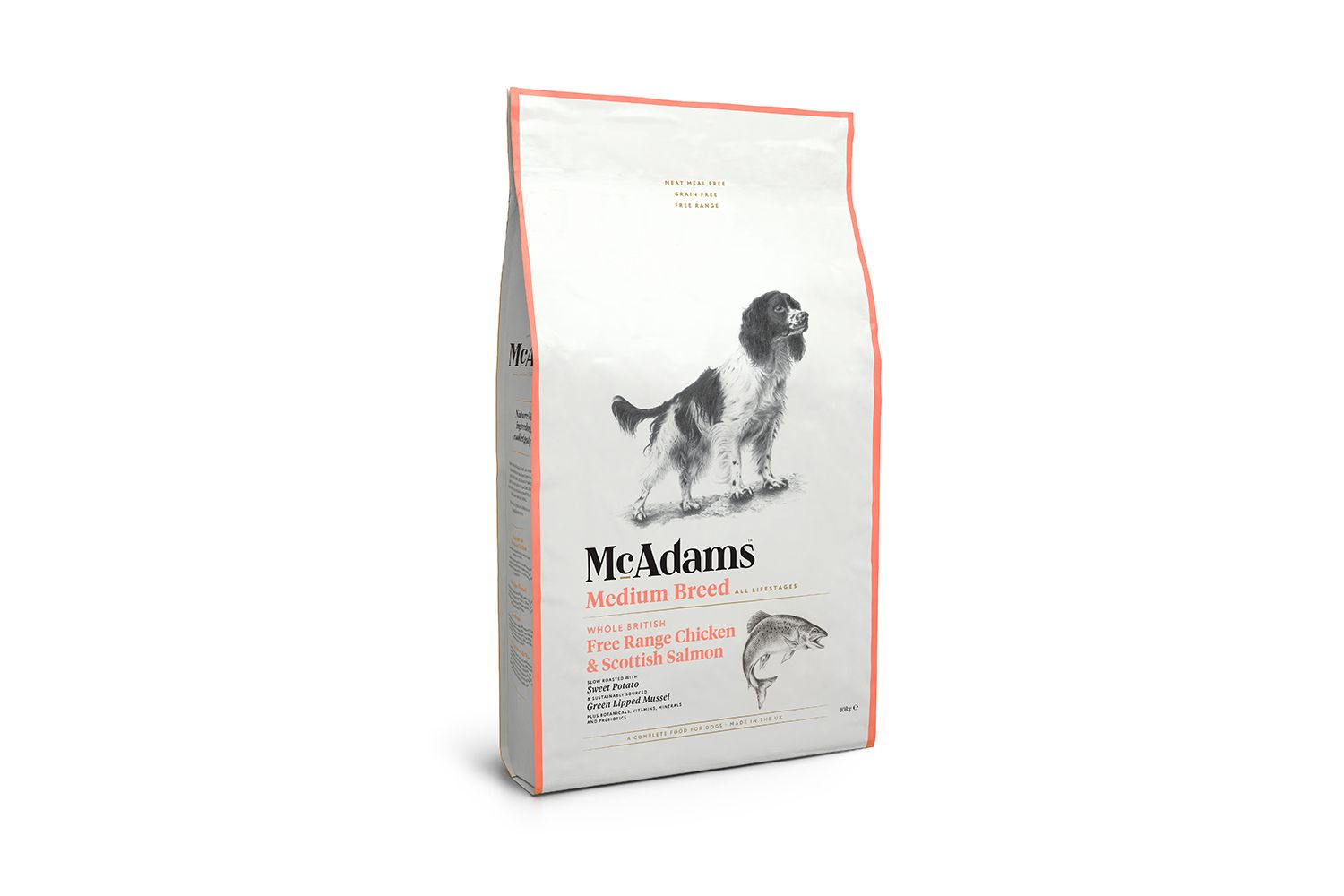  McAdams Free Range Chicken & Salmon Medium Breed Dry Dog Food