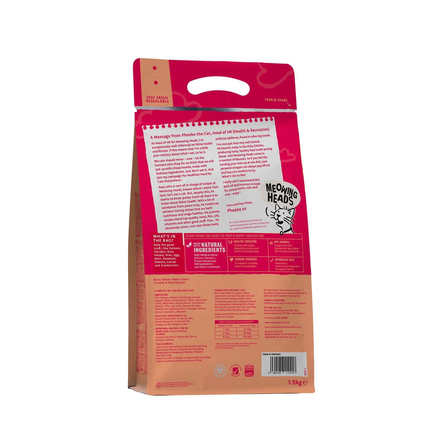  Meowing Heads So-fish-ticated Salmon Dry Cat Food