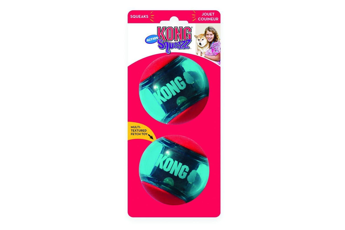  KONG Squeezz Action Ball Red