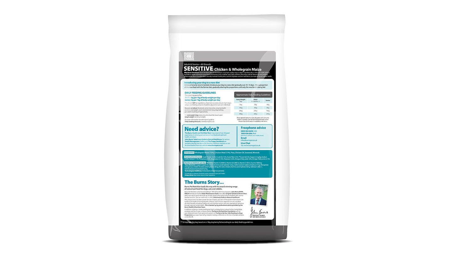  Burns Sensitive Chicken And Wholegrain Maize