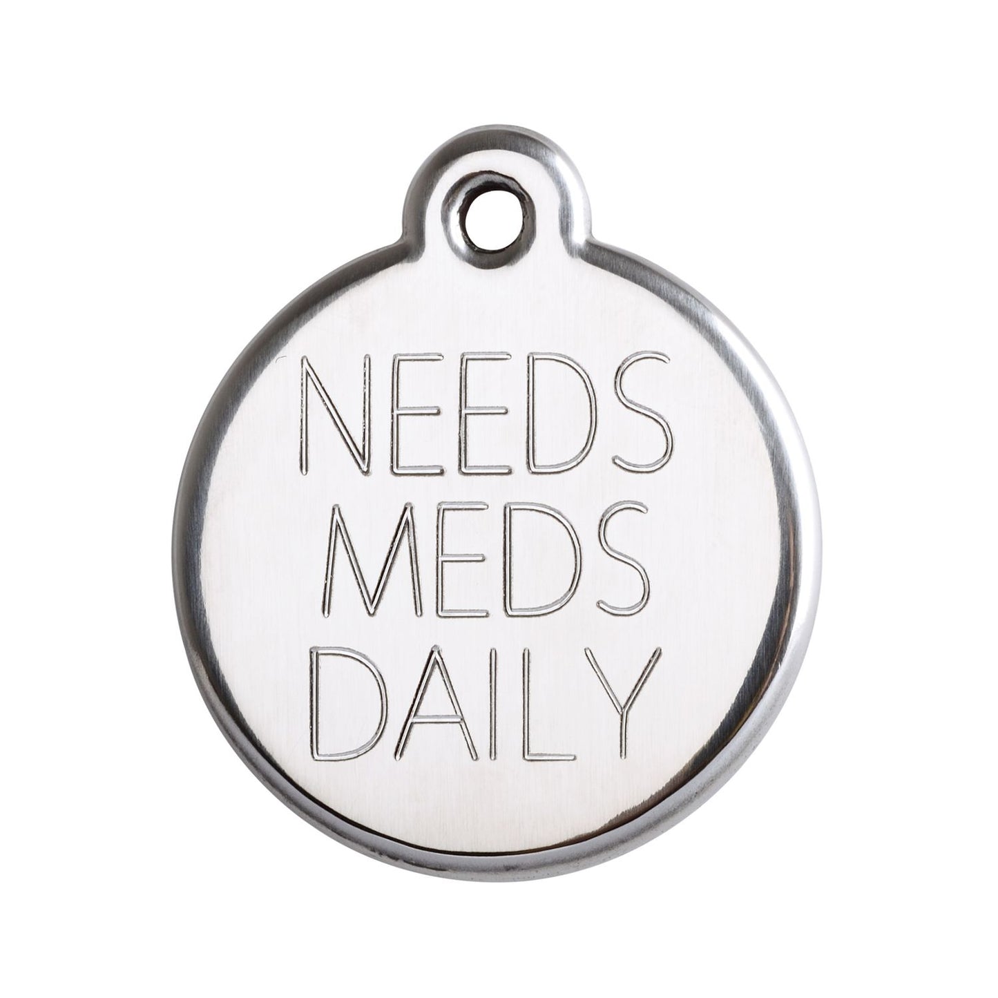  Red Dingo Stainless Steel Engraved Dog Tag Flash Black