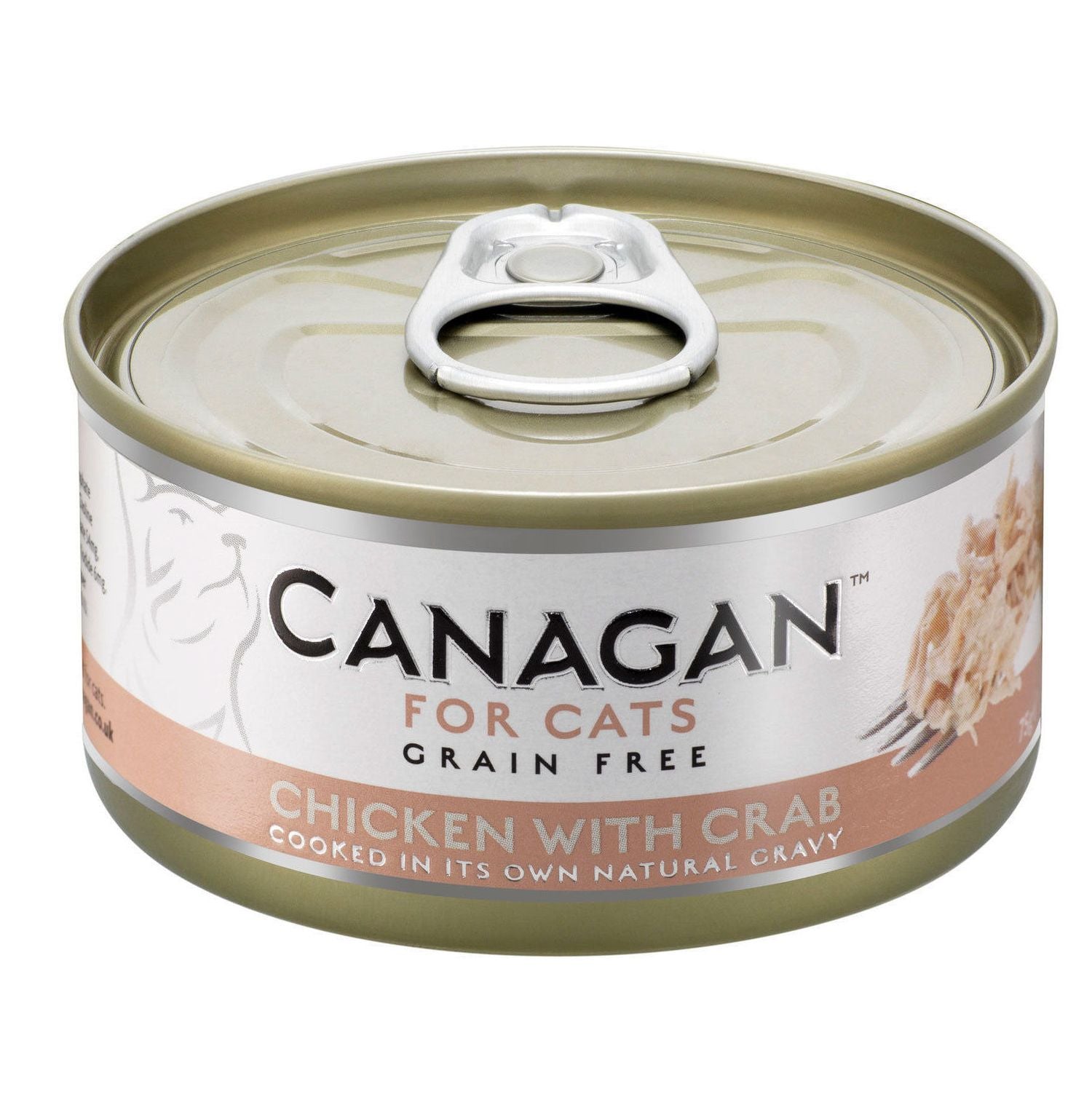  12 X 75g Canagan Free Run Chicken With Crab Grain-Free Cat Food