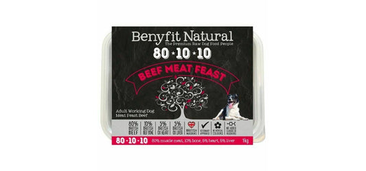  Benyfit Natural 80*10*10 Adult Raw Working Dog Food Beef Meat Feast