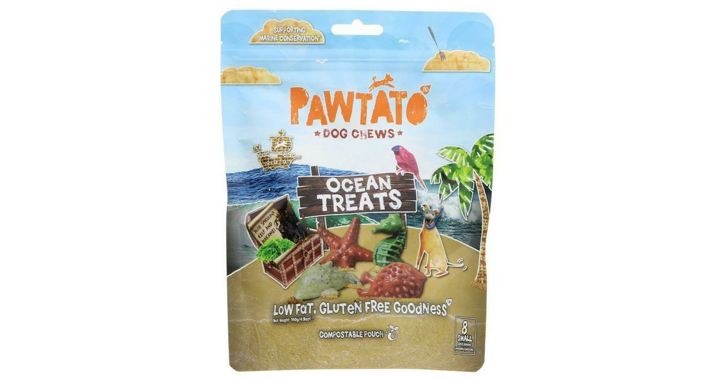  10 X Benevo Pawtato Ocean Treats Grain Free Dog Chews