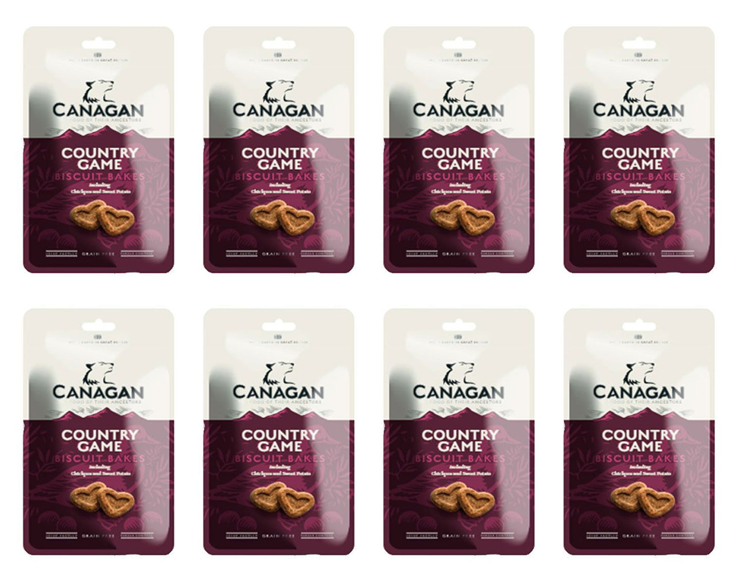  8 X 150g Canagan Country Game Biscuit Bakes Dog Treats