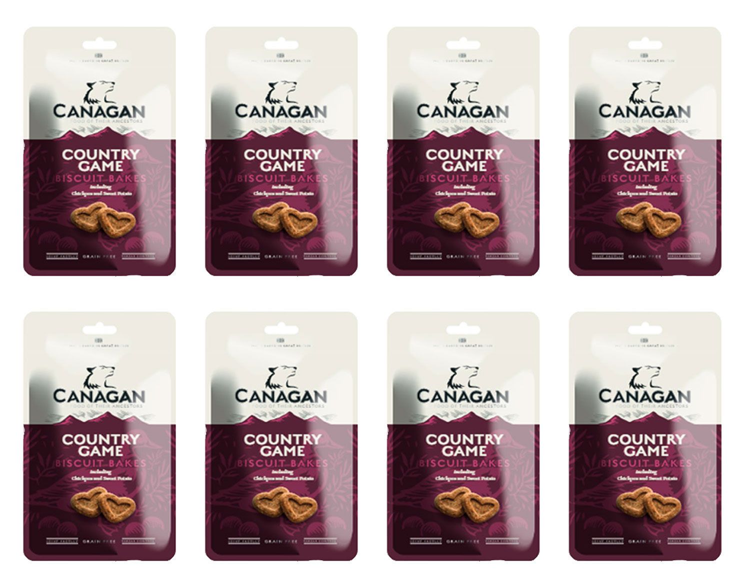  8 X 150g Canagan Country Game Biscuit Bakes Dog Treats