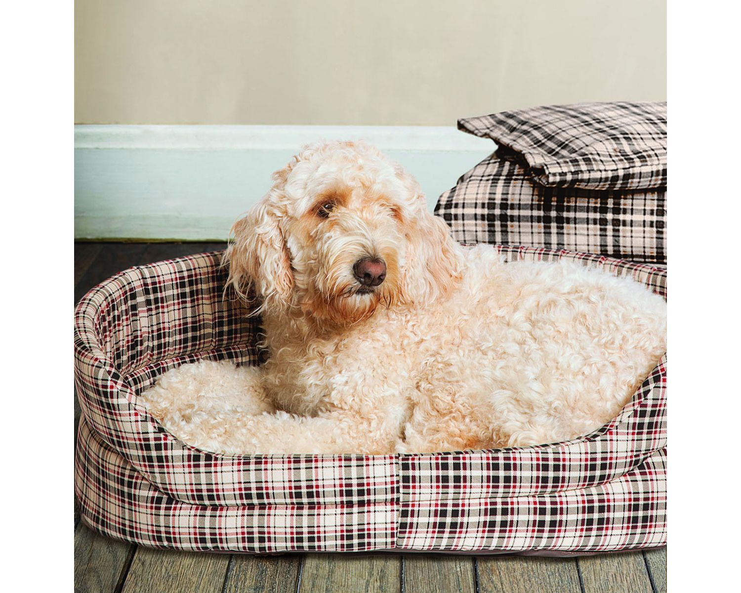  Danish Design Classic Check Cream Slumber Dog Bed